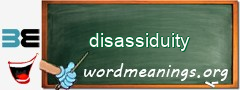 WordMeaning blackboard for disassiduity